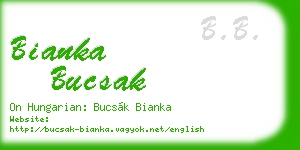 bianka bucsak business card