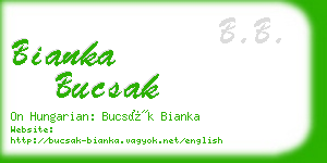 bianka bucsak business card